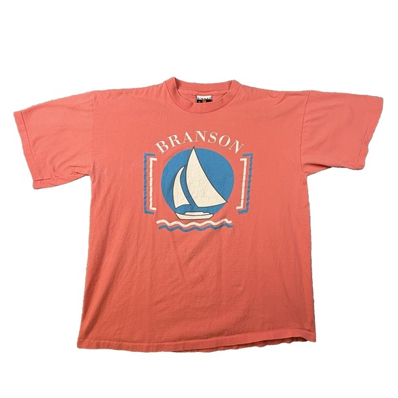 Signal Sports Other - VTG Signal Sports Men's XL Pink Branson Missouri Sailboat Graphic T SEE DESCRIPT